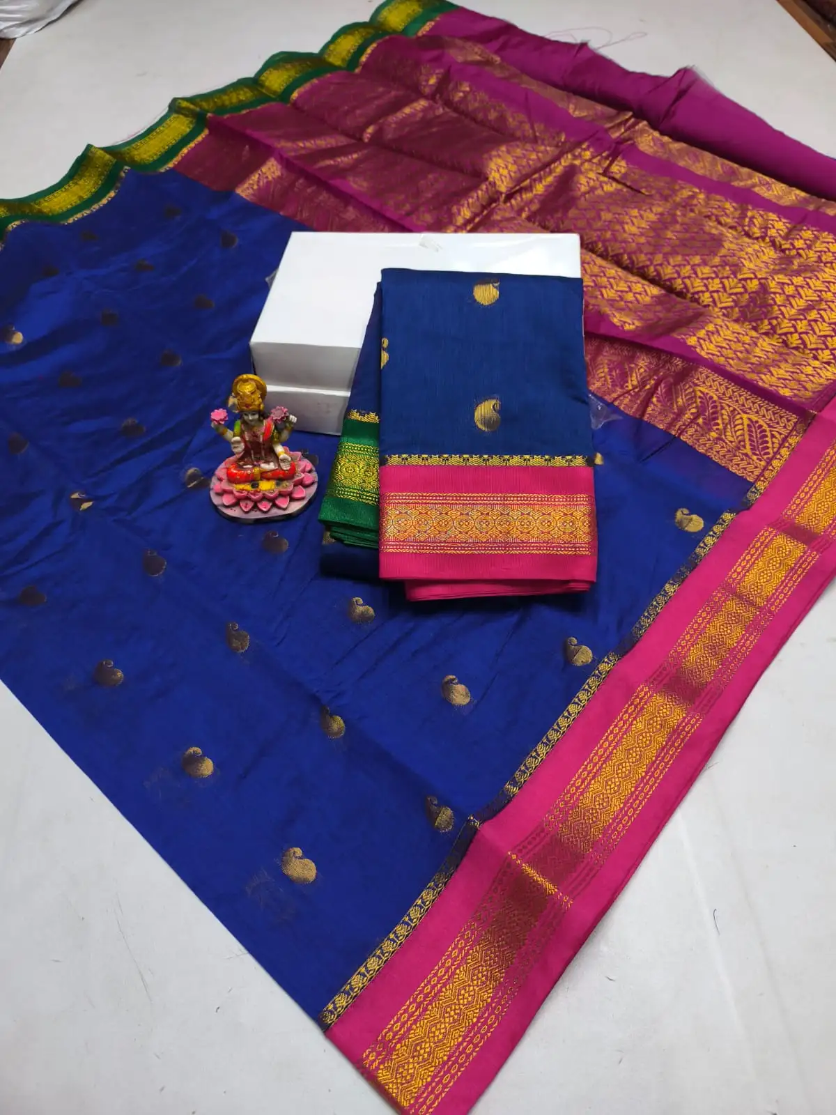 Manga Jaalam Korvai Kuppadam Silk Cotton Saree